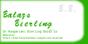 balazs bierling business card